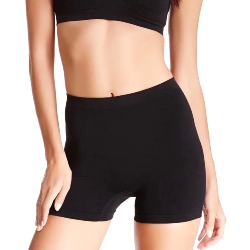 💗 SKINNY GIRL HIGH WAIST SHAPING BOY SHORTS WITH TUMMY CONTROL BLACK XL {P22}